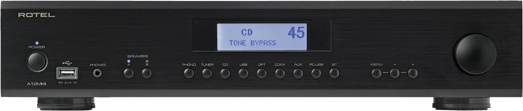 Black Rotel A12 MKII integrated amplifier front view